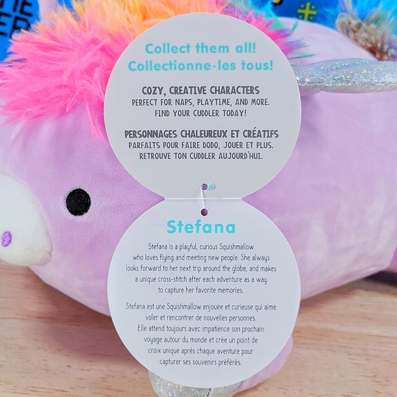 Squishmallow Stefana the Pegasus 9" Laying Cuddlers Stuffed Animal Plush NWT - Picture 11 of 12